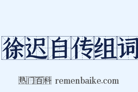 徐迟自传组词是什么意思的图片